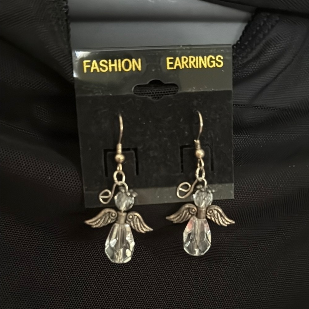 Elegant Gold Angel Wing Earrings